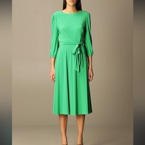 Ralph Lauren midi green dress with belt size 4